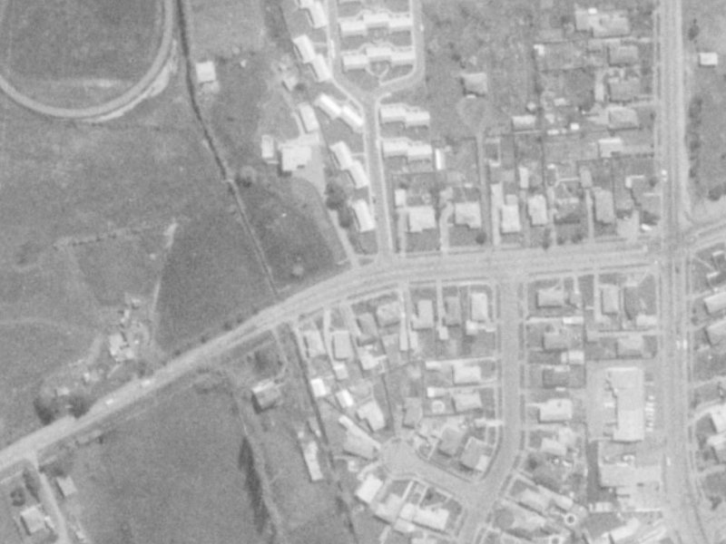 211E Mairehau Road from the air, 1975-1979