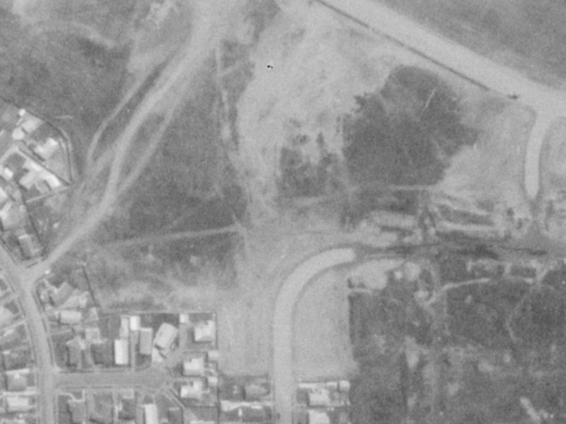 45A Donnington Street from the air, 1975-1979