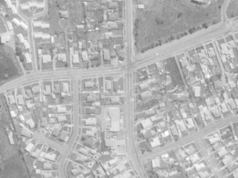 279-283 Burwood Road from the air, 1975-1979