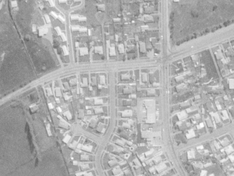 100 Greenhaven Drive from the air, 1975-1979