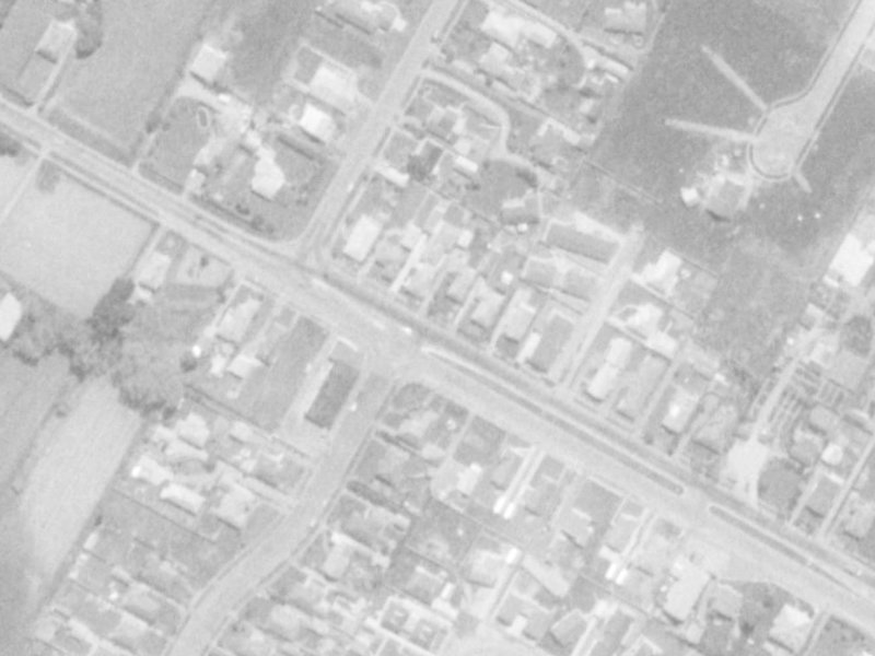 496-498 Harewood Road from the air, 1975-1979