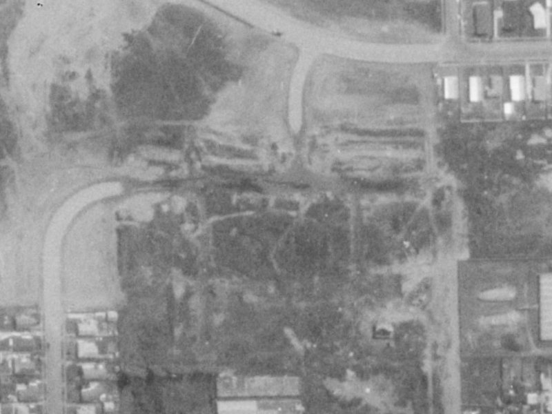 62 Donnington Street from the air, 1975-1979