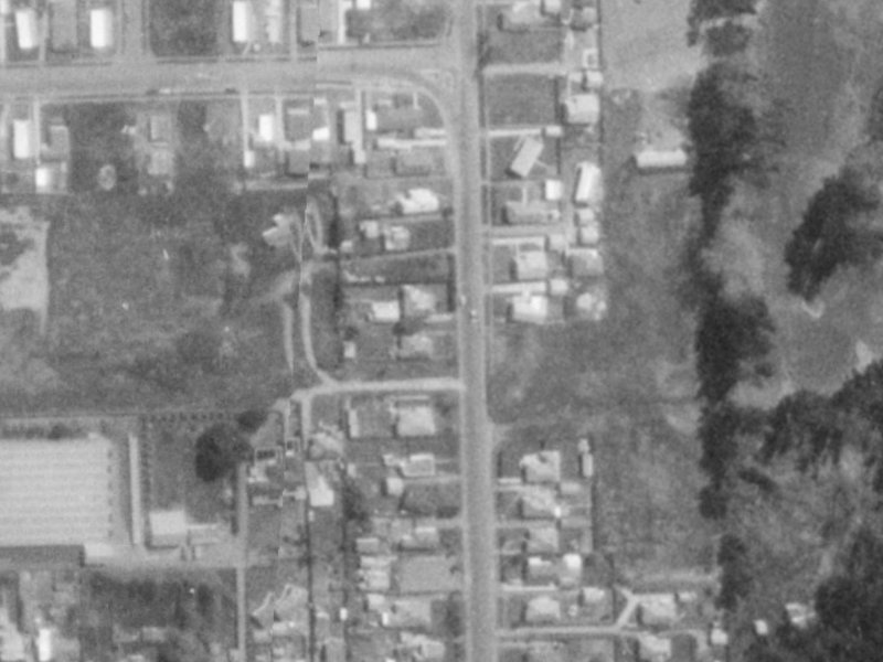 429 Bower Avenue from the air, 1975-1979