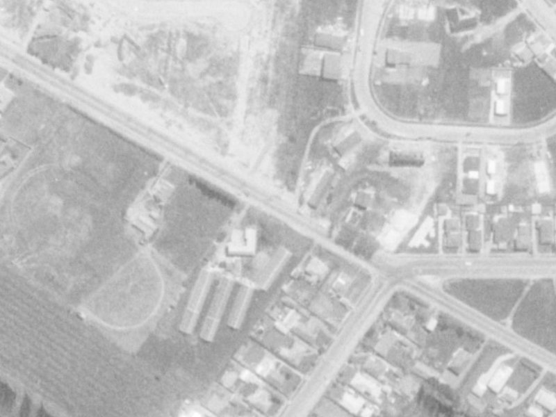 183 Sawyers Arms Road from the air, 1975-1979