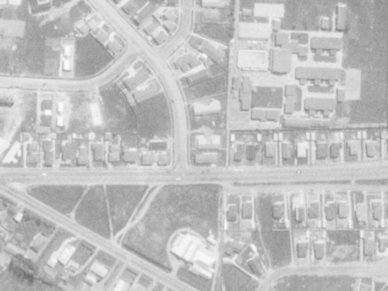 Northfield Road from the air, 1975-1979