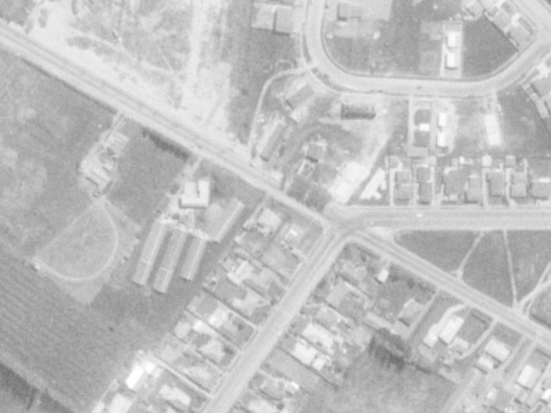 181 Sawyers Arms Road from the air, 1975-1979