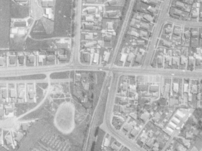 110E Northcote Road from the air, 1975-1979