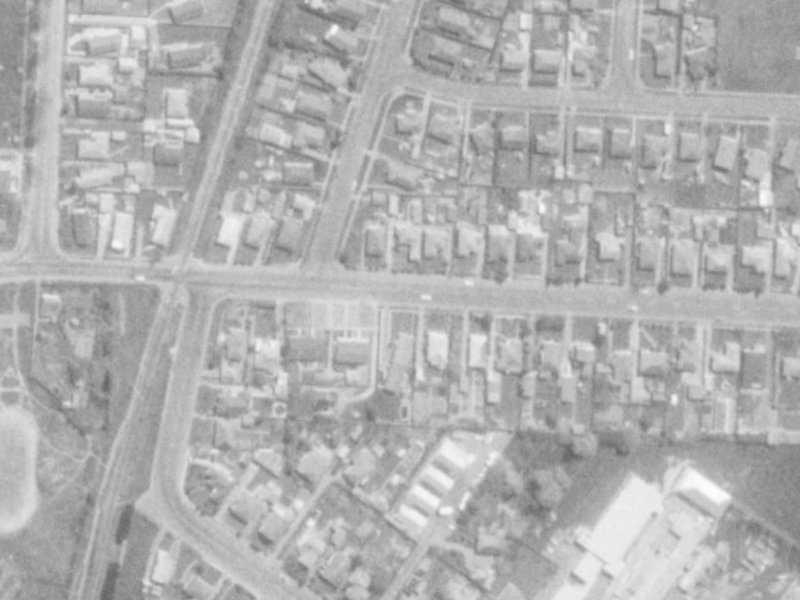 Northcote Road from the air, 1975-1979