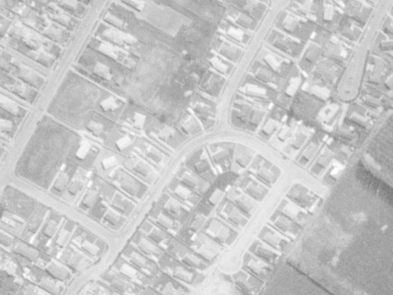 86 Reynolds Avenue from the air, 1975-1979
