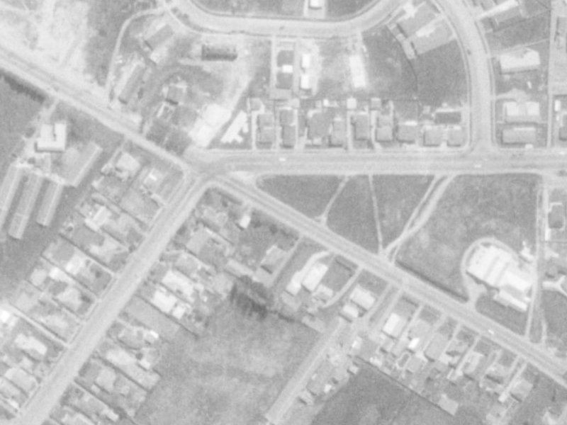 165 Sawyers Arms Road from the air, 1975-1979