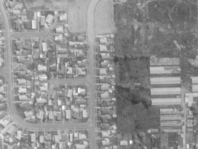 22 Donnington Street from the air, 1975-1979