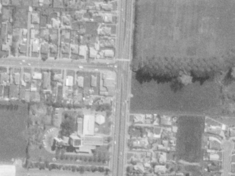 183 Main North Road from the air, 1975-1979