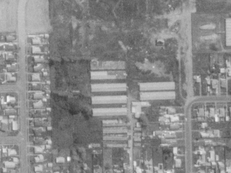 Beauford Place from the air, 1975-1979