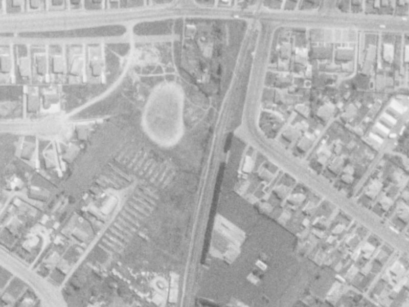 114R Sawyers Arms Road from the air, 1975-1979