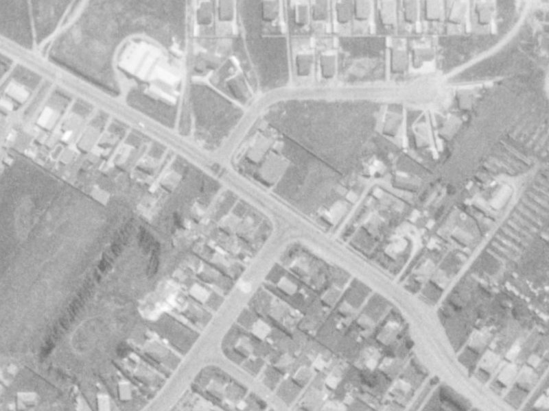 129 Sawyers Arms Road from the air, 1975-1979