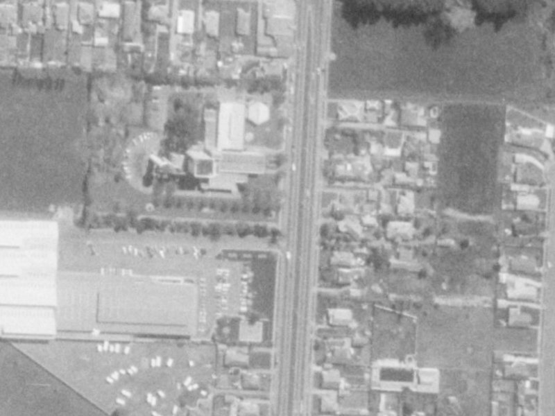 165–167 Main North Road from the air, 1975-1979