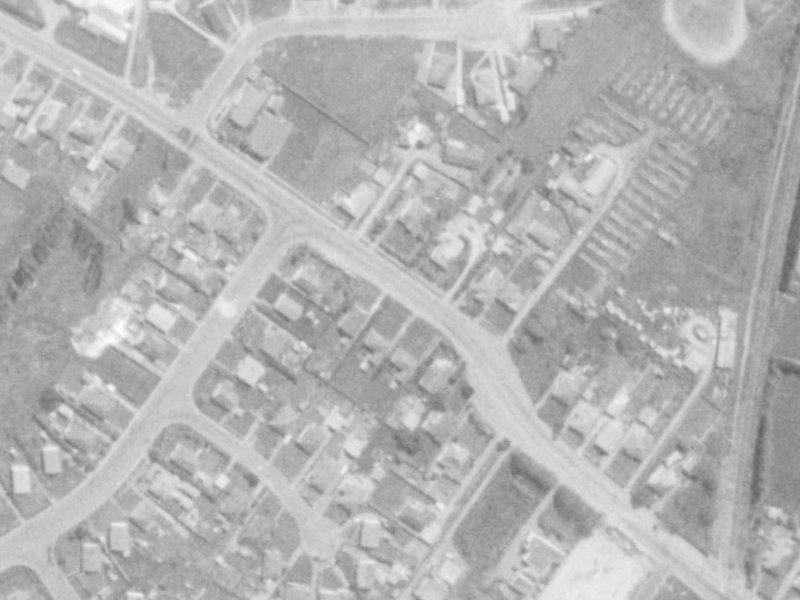 119 Sawyers Arms Road from the air, 1975-1979