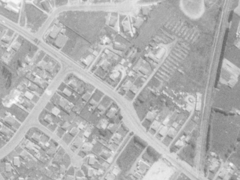 116 Sawyers Arms Road from the air, 1975-1979