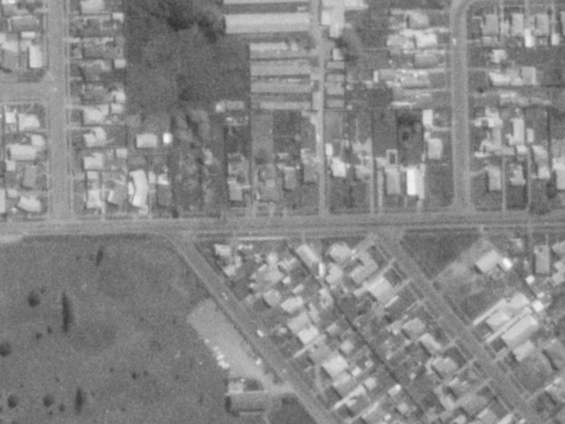184 Beach Road from the air, 1975-1979
