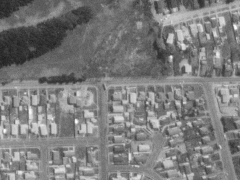 85-89 Beach Road from the air, 1975-1979