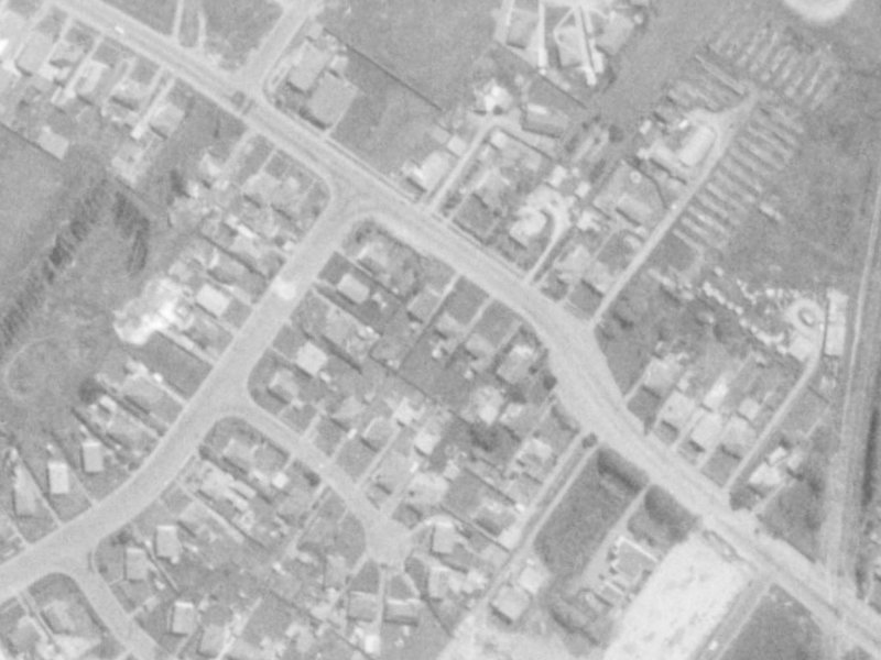121 Sawyers Arms Road from the air, 1975-1979