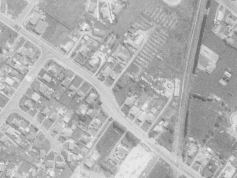 110 Sawyers Arms Road from the air, 1975-1979