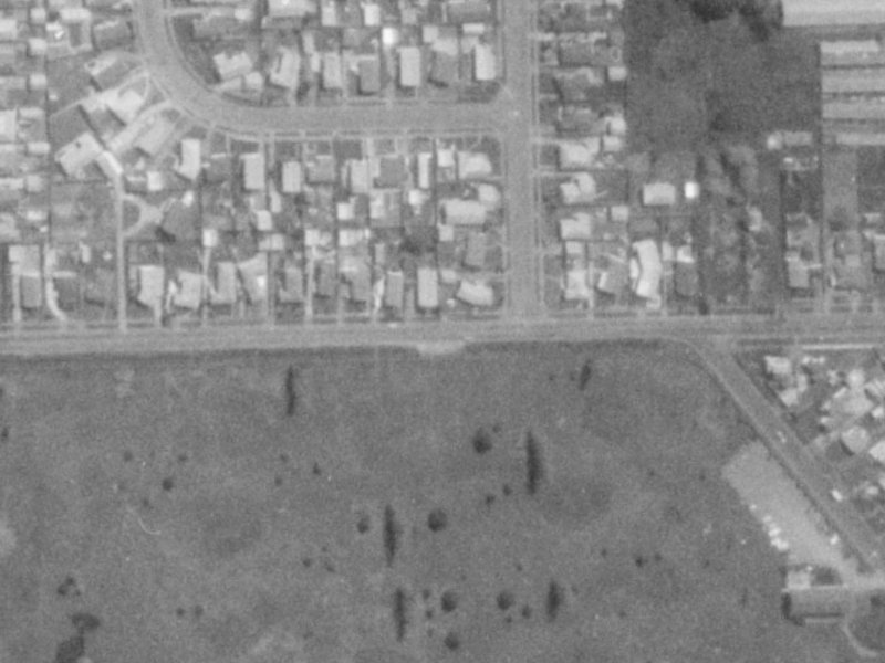 210 Queenspark Drive from the air, 1975-1979