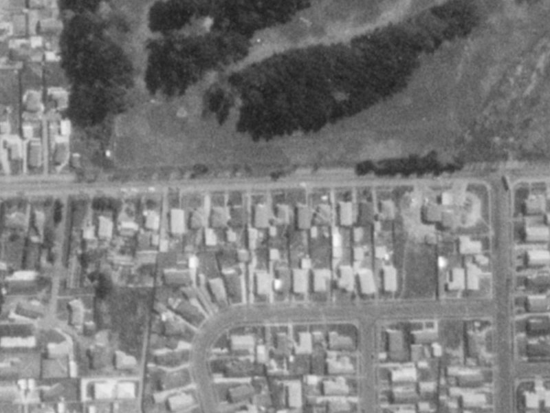 107 Beach Road from the air, 1975-1979