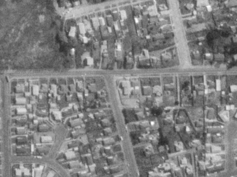 7 Britannia Street from the air, 1975-1979