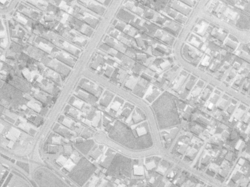 61 Bainton Street from the air, 1975-1979