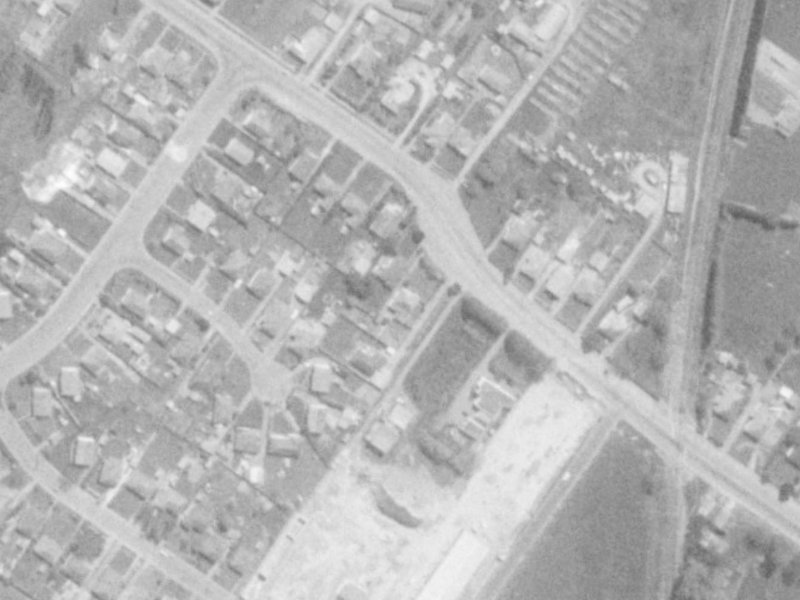 113 Sawyers Arms Road from the air, 1975-1979