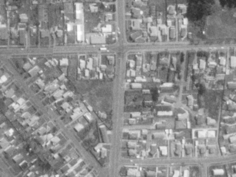355A Bower Avenue from the air, 1975-1979
