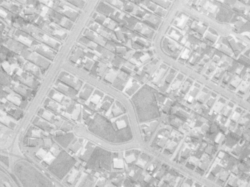 60A Bainton Street from the air, 1975-1979