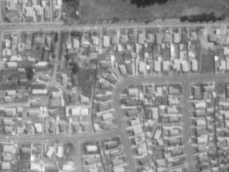 28 Pegasus Avenue from the air, 1975-1979