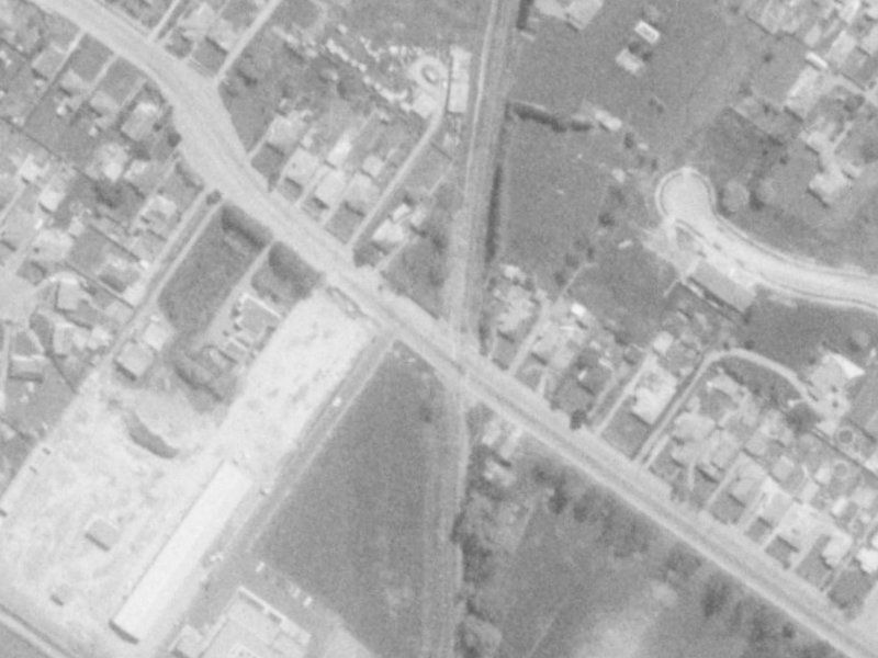 96 Sawyers Arms Road from the air, 1975-1979