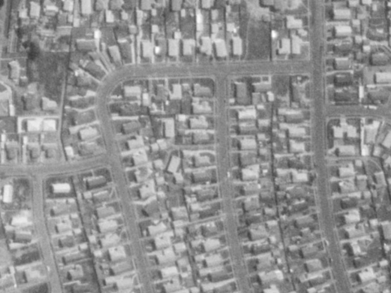 51 Royalist Avenue from the air, 1975-1979