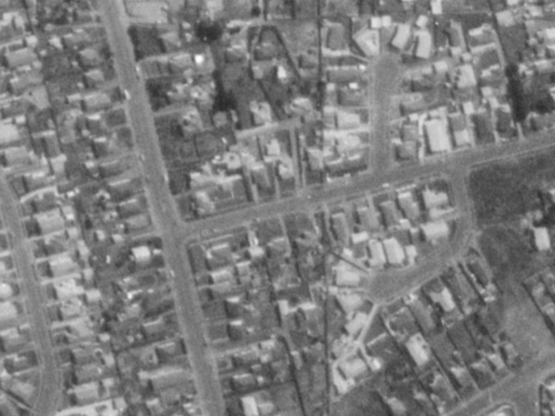 7A Pandora Street from the air, 1975-1979
