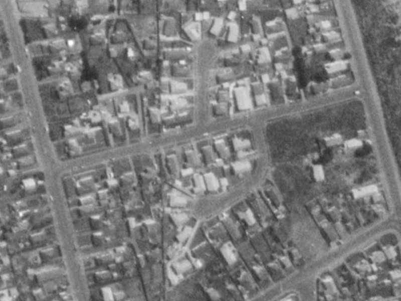14 Pandora Street from the air, 1975-1979
