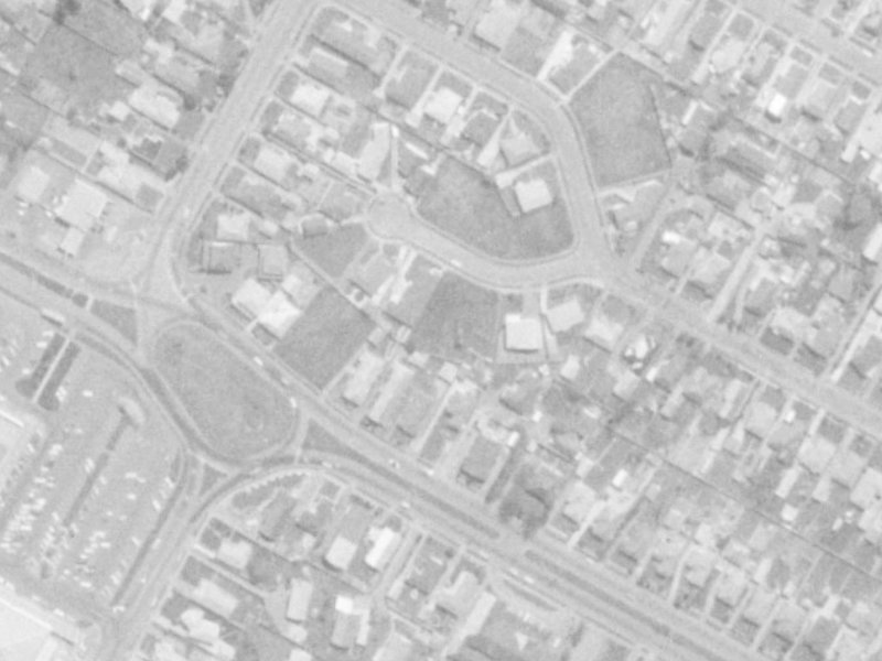 7B Rolfe Place from the air, 1975-1979