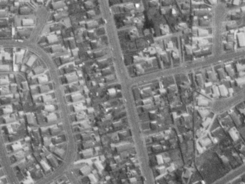 50 Britannia Street from the air, 1975-1979