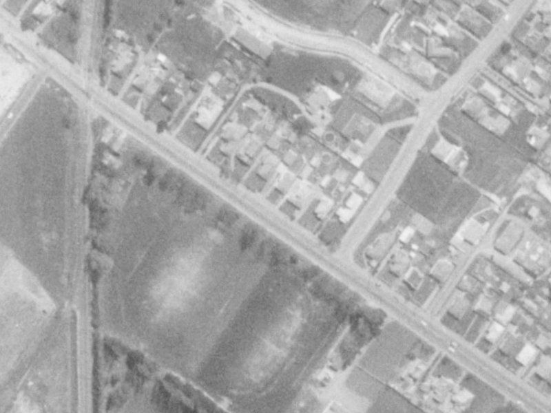 72 Sawyers Arms Road from the air, 1975-1979