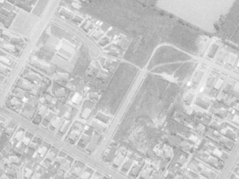 Melville Street from the air, 1975-1979