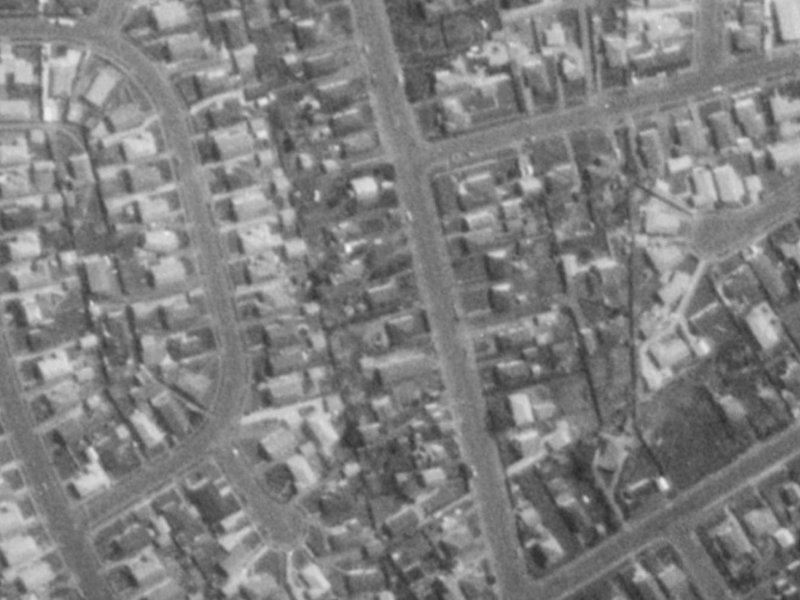 56 Britannia Street from the air, 1975-1979