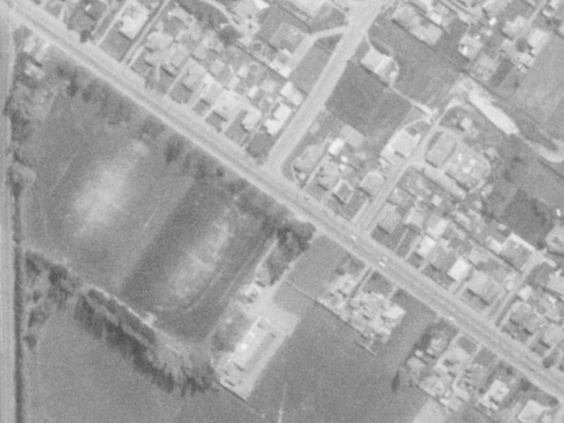 64-60 Sawyers Arms Road from the air, 1975-1979