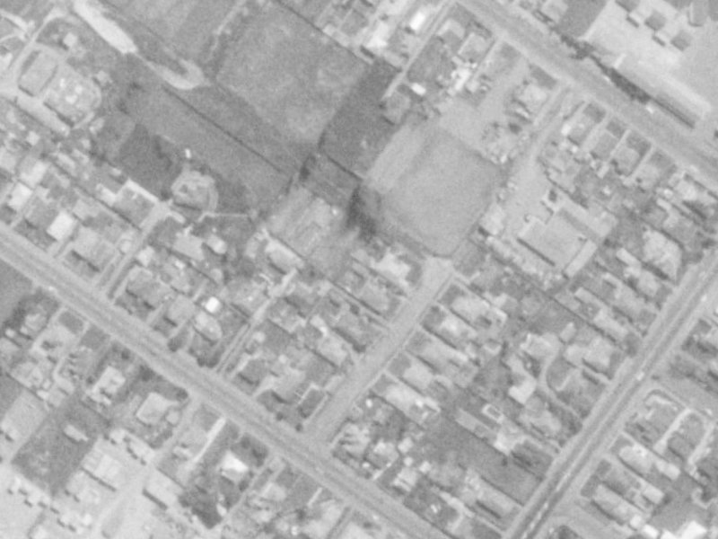 Leander Street from the air, 1975-1979