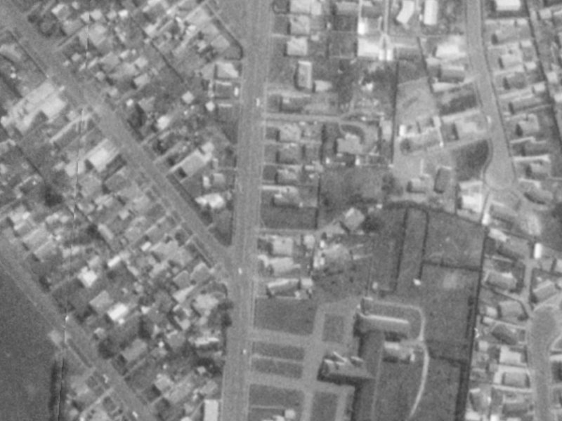 302 Bower Avenue from the air, 1975-1979