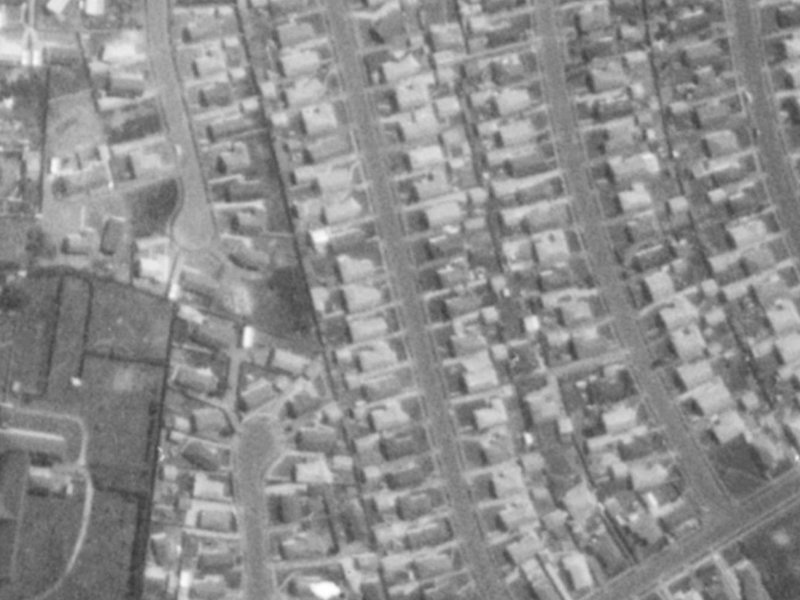 53 Pegasus Avenue from the air, 1975-1979