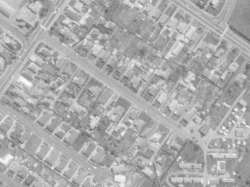 17 Meadow Street from the air, 1975-1979