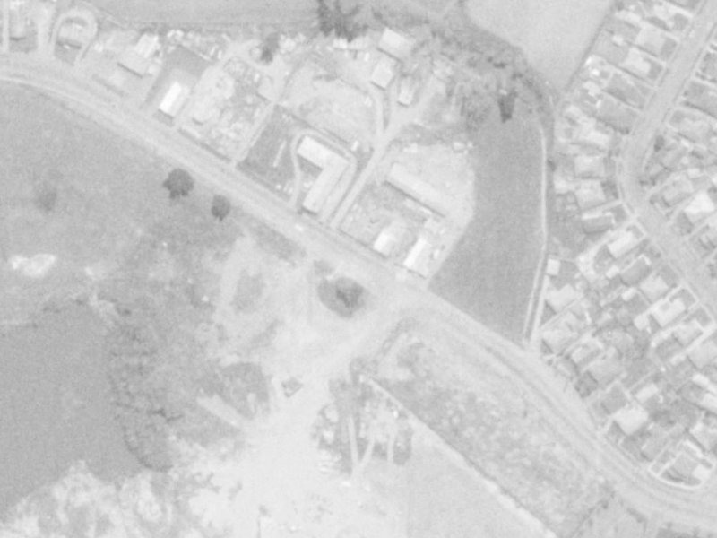 491-499 Wairakei Road from the air, 1975-1979