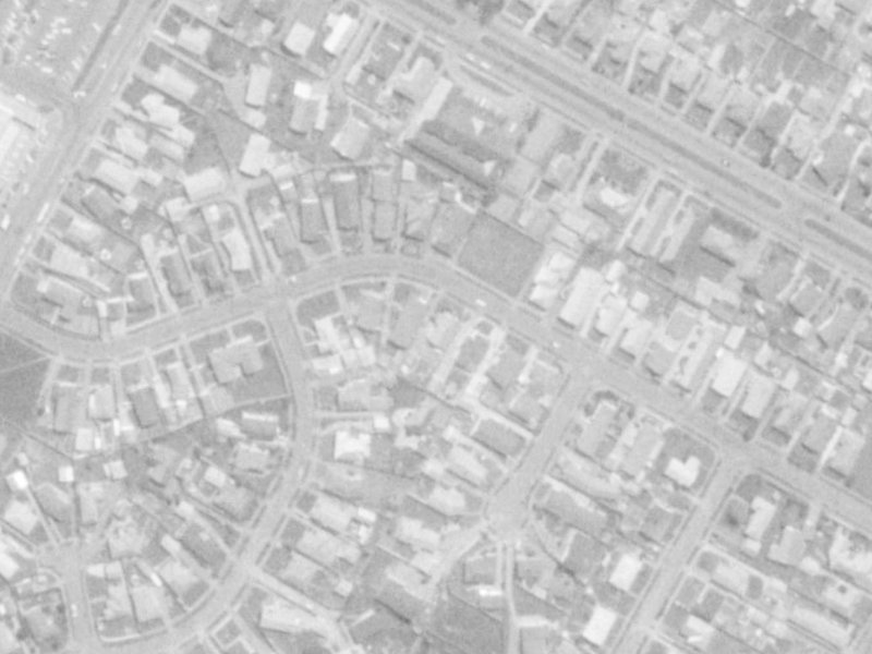 Eastling Street from the air, 1975-1979